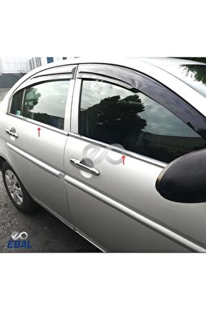 Hyundai Accent Era Krom Cam Çıtası 4 Parça 2006 Üzeri Pas. Çelik