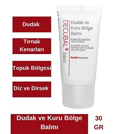 Decubal Dudak ve Kuru Bölge Balmı 30 ml