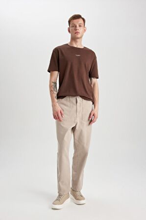 DeFacto Regular Fit Bisiklet Yaka Baskılı Kısa Kollu Ağır Kumaş Tişört B4217AX24SPBN497