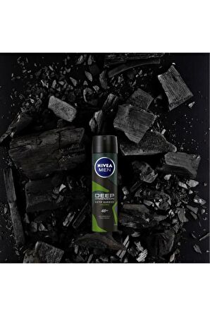 Nivea Men Erkek Sprey Deodorant Deep Dimension Amazonia 150ml, 48 Saat Anti-perspirant Ter Koruması