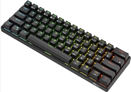 Royal Kludge RK61 Siyah %60 Kablosuz US Gaming Klavye (Siyah)