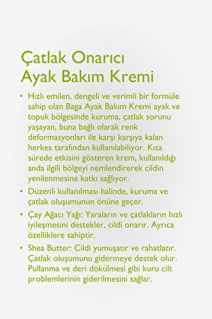 Baga Çatlak Onarıcı Ayak Bakım Kremi