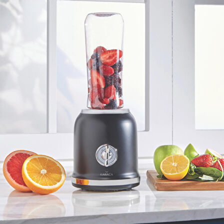 Karaca Retro Personal Kişisel Smoothie Blender Black
