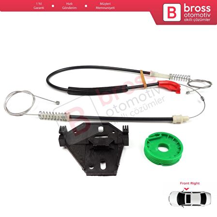 VW Transporter T4 Eurovan Caravelle 1990-2003 7D0959802 İçin Elektrikli Ön Sağ Cam Kriko Tamir Seti