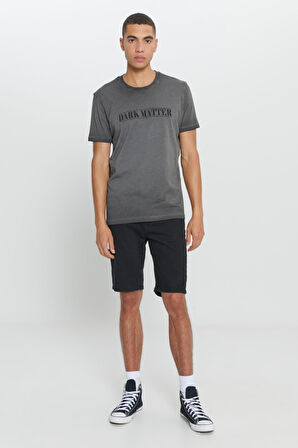 Standart Fit Normal Kesim %100 Pamuk Baskılı Bisiklet Yaka Tişört