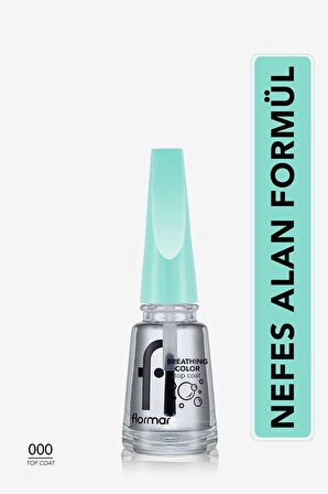 Flormar Nefes Alabilen Son Kat Tırnak Cilası- Breathing Color Nail Enamel -000 Top Coat- 4251903325516