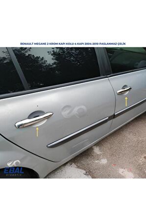 Renault Megane 2 SEDAN Krom Kapı Kolu 4 Kapı 2004-2010 Arası P.Çelik