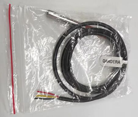 Qandera DS18B20+ Su Geçirmez Dijital Sıcaklık Sensörü, 1 Metre Kablo, -55°C ile +125°C Aralık, Paslanmaz Çelik