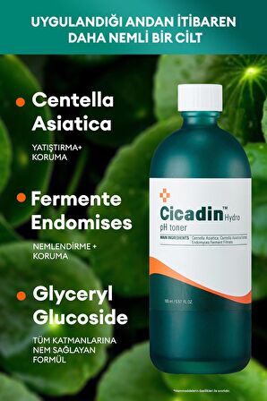 Hassas Ciltler için Hafif Asidik Tonik 165ml Cicadin Hydro Ph Toner