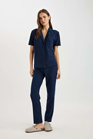 DeFacto Kısa Kollu Pijama Üstü-Fall in Love B6189AX24SPNV31