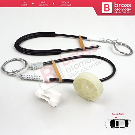 Peugeot 106 MK1 MK2 1A 1C 1S 1991-2005 5-Kapı 9222G9 İçin Ön Sağ Kapı Cam Kriko Tamir Seti