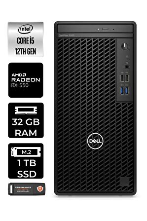 DELL OPTİPLEX i5 12500 32GB RAM 1TB SSD RX550/4GB W11PRO N010O3000MTAC MASAÜSTÜ PC & PER4 BELLEK
