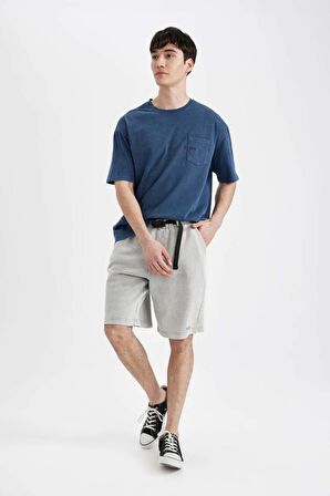 DeFacto Oversize Fit Düz Paça Şort B8797AX24SMGR367