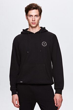 Twn Relaxed Fit Siyah Baskılı Sweatshirt 3ECE24ORT0240