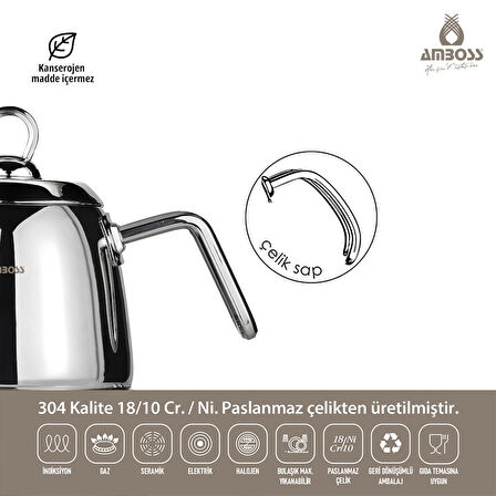 Amboss diamond çaydanlık takımı - paslanmaz çelik çaydanlık 4653