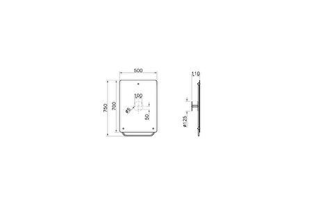 VitrA Arkitekta A44002 Hareketli Ayna, Krom