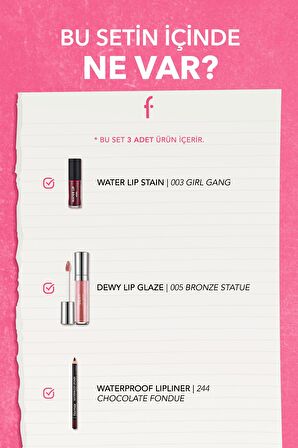 Flormar Cherry Cola Lips 3'lü Dudak Seti