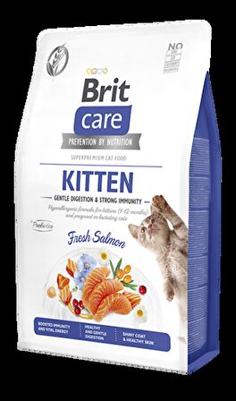 Brit Care Gentle Digestion & Strong Immunity Somonlu Tahılsız Yavru Kedi Maması 2 Kg