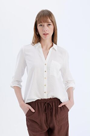 DeFacto Regular Fit Basic Düz Uzun Kollu Gömlek M9407AZ25SPWT16