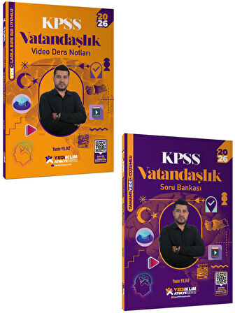 Yediiklim 2026 KPSS Atölye Serisi Genel Kültür Vatandaşlık Video Ders Notu ve Soru Bankası Seti 2 Kitap
