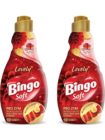 Bingo Soft Lovely Beyazlar ve Renkliler İçin Konsantre Yumuşatıcı 2 x 1440 ml 120 Yıkama