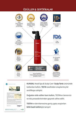 Kafein İçerikli Dökülme Karşıtı Saç Derisi Güçlendirici Tonik Kundal Scalp Tonic 100ml