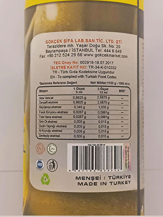 Gökçek Şifa Aloe Vera Jel