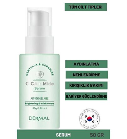 Dermal Cica x Mide Serum Centella Asiatica ve Seramid Özlü Serum 50 ml