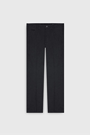 Comfort Fit Rahat Kesim Pamuklu Esnek Diagonal Desenli Yan Cep Casual Pantolon