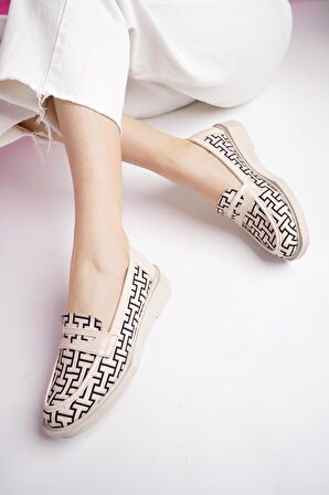 Muggo LUVİ Garantili Kadın Loafer Günlük Eva Taban Casual Makosen Ayakkabı