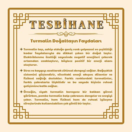 Makrome Örgülü Naturel Kesim Turmalin Doğaltaş Kadın Bileklik