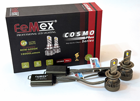 FEMEX Cosmo Plus H7 Far Ampulu CSP D-FORCE Chipset Led Xenon Led Headlight