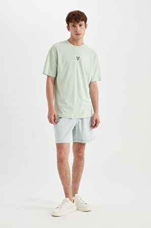 DeFacto Vikings Boxy Fit Bisiklet Yaka Kısa Kollu Tişört C5869AX24HSGN1105