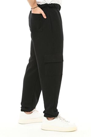 defy's Erkek Kargo Cepli Jogger Eşofman Altı Siyah