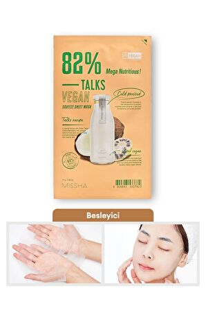 Besleyici&Aydınlatıcı Vegan Yaprak Maske Talks Vegan Squeeze Sheet Mask (Mega Nutritious)