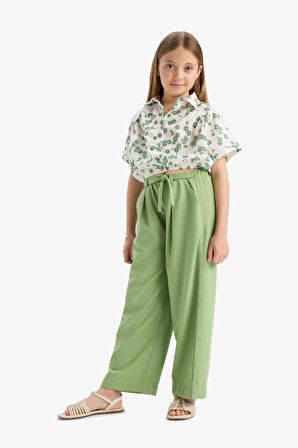 DeFacto Kız Çocuk Wide Leg Geniş Paça Pantolon C0273A824SMGN682