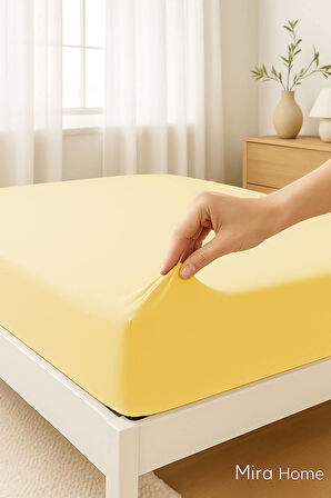 Çift Kişilik Düz Penye %100 Pamuklu Lastikli Çarşaf 160X200