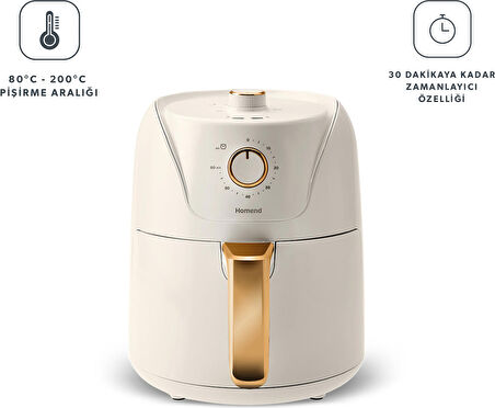 Homend Airfryday 2504H 8 Farklı Programlı Airfryer 4,3 Lt Yağsız Fritöz