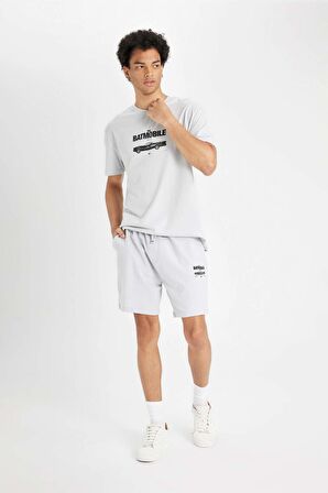 DeFacto Batman 85 Regular Fit Düz Paça Şort C5867AX24HSGR184