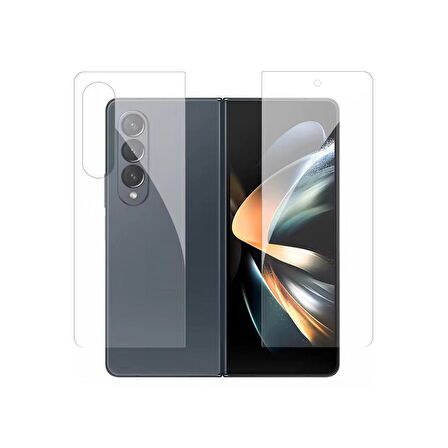 Samsung Galaxy Z Fold 3 Ön-Arka Hayalet Darbe Emici HD Ekran Koruyucu Kaplama