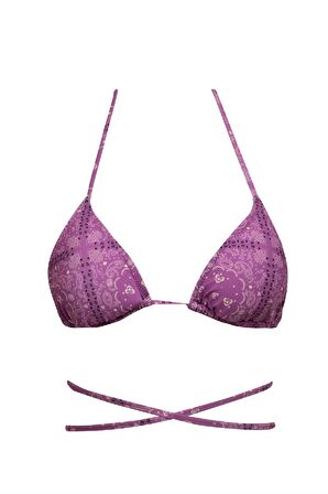 DeFacto Fall in Love Regular Fit Şal Desenli Bikini Üstü C3176AX24SMPR442