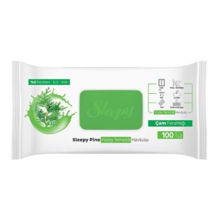 Sleepy Pine Yüzey Temizlik Havlusu&Mendili Çam Ferahlığı 100 Yaprak
