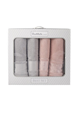 ÖZDİLEK BLOSSOM PEMBE -GRİ BEST SET