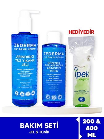 Bakım Seti:  Arındırıcı Yüz Yıkama Jeli + Gözenek Sıkılaştırıcı & Arındırıcı Tonik
