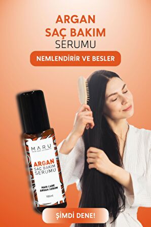 Maru Besleyici Ve Onarıcı Saç Bakım Yağı Argan&keratin Yanmış Yıpranmış Saçlar Için 100 ml