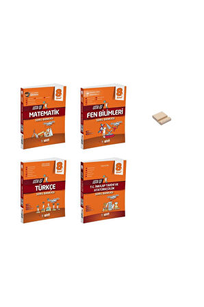 LGS 8. Sınıf Usta İşi Matematik Fen Türkçe ve İnkılap Tarihi Soru Bankası 4lü Set