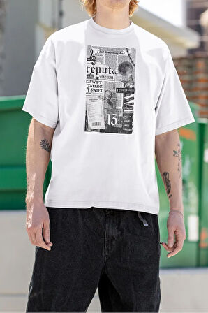 I Did Something Bad Taylor Swift Baskılı Unisex Oversize Tişört