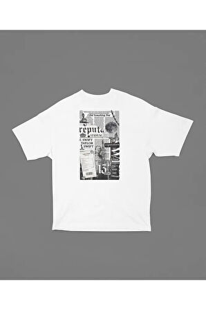 I Did Something Bad Taylor Swift Baskılı Unisex Oversize Tişört