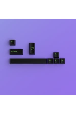 8 Tuşlu PBT Siyah Keycaps Tuş Takımı Tüm Mekanik ve Manyetik Klavyeler için Uygundur