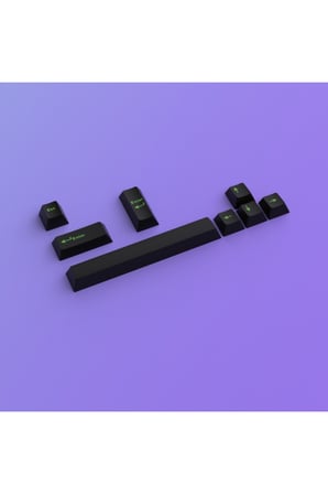 8 Tuşlu PBT Siyah Keycaps Tuş Takımı Tüm Mekanik ve Manyetik Klavyeler için Uygundur